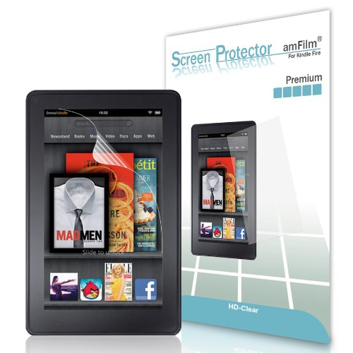 amFilmÂ® Kindle Fire (Previous Generation) HD Clear (Invisible) Premium Screen Protectors (2-Pack) [Lifetime Warranty]