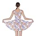 CowCow Womens Party Costume Bears Print Kawaii Cute Ghosts Skater Dress, XS-5XL