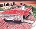 RED LOWRIDER 16 x 20 Transportation Art Print Posters