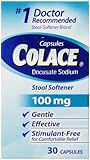 Colace Docusate Sodium Stool Softner, 100 mg Capsules, 30 Count
