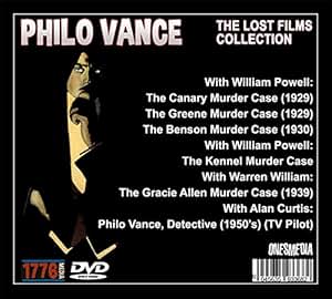 Amazon.com: PHILO VANCE LOST FILMS COLLECTION: Warren William William