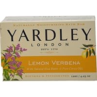 Yardley Lemon Verbena with Shea Butter Bar Soap, 4.25 Ounce