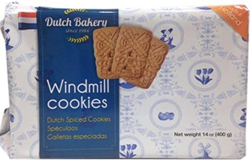Windmill Cookies Dutch Spiced Hollandse Speculaas Speculoos Galletas Especiadas 2 pack ea 14oz/400gr