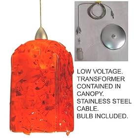 Meyda Tiffany - 19497: Platinum - 4Sq Lava Draped Fused Glass Mini Pendant by Meyda