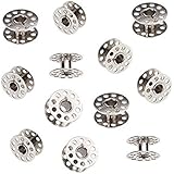 Tinksky 20pcs 20mm Diameter Sewing Machine Metal Bobbins for Brother Singer Toyota Janome (Silver)
