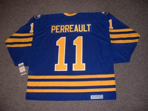 Buy GILBERT PERREAULT Buffalo Sabres 1984 CCM Vintage Throwback Away Hockey Jersey