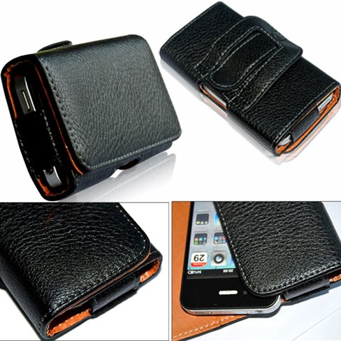 PU Leather Case Cover for Apple iPhone 4 4G 4S Y8 Black PU Leather Case Cover for Apple iPhone 4 4G 4S Y8 Black