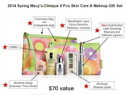 Clinique Macy s 2013 Spring 7 Pcs Skin Care & Makeup Gift Set (A $70 Value)