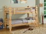 Natural Finish Solid Pine Wood Twin Size Bunk Bed (Bunkbed)