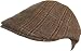 Wool Blend Duckbill Ivy Scally Cap Winter Fitted Flat Hat - Brown Plaid
