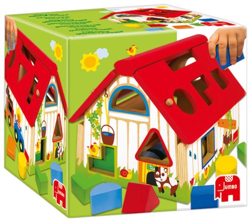 Childrens Toyshop  Spielwaren : Jumbo Spiele 18010 - Holzhaus mit geometrischen Formen