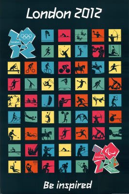 London 2012 Summer Olympics Pictograms Sports Poster Print