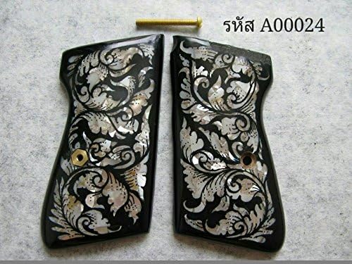 New Mother of Pearl Inlay Grips Set for Cz 75-85 Compact Rosewood