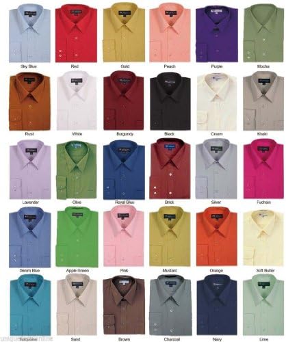 Milano Moda Men's Solid Classic Dress Shirt SG20, More Than 25 Colors