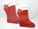 Glitter Velvet Christmas Stocking 45cm 3 PER PACK (XA0519)