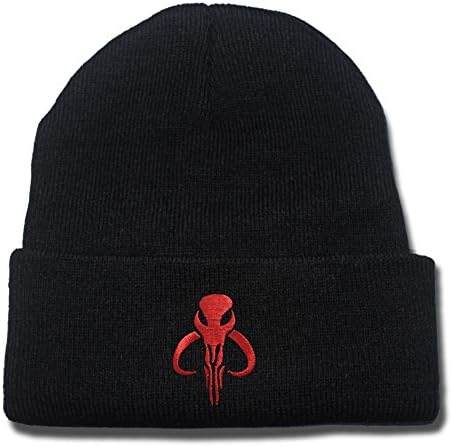 JIUWEI Star Wars Mandalorian Bounty Hunter Boba Fett Bantha Mandalore Logo Beanie Fashion Unisex Embroidery Beanies Skullies Knitted Hats Skull Caps