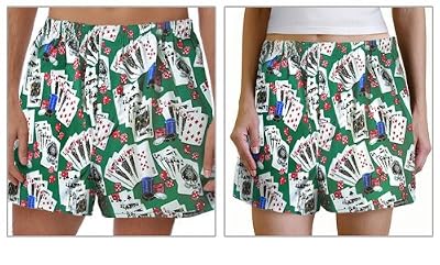 Poker Boxers XL Casino Vegas Atlantic City Theme 100% Cotton Boxer Shorts for HIM or HER- SEARCH BROAD BAY BOXERS FOR MORE DESIGNS Unique GIFT Ideas Man Men Boyfriend Woman Women Ladies Mother Dad Mom CUTE!