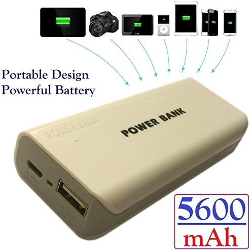 Josi Minea® 5600mAh Ultra-Compact High Capacity Portable Charger Backup External Battery Pack Lithium Ion Battery Power Bank for Apple iPhone 5S / 5C / 5 / 6 / 6 Plus 4S, iPad Air/Mini, Samsung Galaxy S5 / S4 / S3, Galaxy Note 4 / Note 3 / Note 2, Nexus 4, HTC One, Nokia Lumia & most other Smartphones - Silver