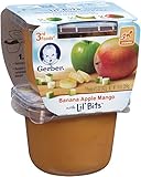 Gerber Purees 3rd Foods, Banana Apple Mango with Lil Bits, 10 Ounce (Pack of 6)