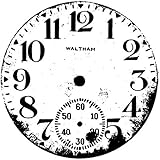 Tim Holtz Red Rubber Stamp-Clock 1.75"X1.75"