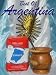 Argentina MATE kit: Wooden gourd + Collectible nickel straw with filter (
