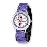 Disney Kids Minnie Mouse Purple Velcro Band Time Teacher Watch