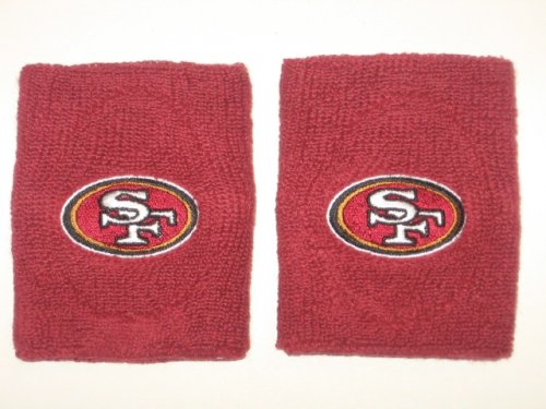SAN FRANCISCO 49ERS Team Logo COTTON WRISTBANDS -(set of 2)