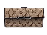 (グッチ) GUCCI 112715-F40IR-9643 Wホック長財布 ベージュ×ダークブラウン メタルバー GGキャンバス [並行輸入品]