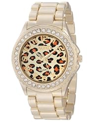 XOXO Womens XO5631 Gold-Tone Leopard Dial Watch
