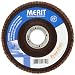 Merit Powerflex Abrasive Flap Disc, Type 27, Threaded Hole, Fiberglass Backing, Zirconia Alumina