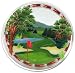 Peggy Karr Golf Course 14-Inch Handmade Art Glass Serving Platter