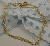 16 18K Gold GF Baby Figaro Necklace Chain HALLMARKED