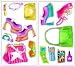 Accessorize Shoes and Purses - Peel and Stick - 24 Wall Stickers - Decals