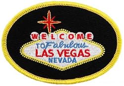 Welcome To Fabulous Las Vegas Sign Embroidered Patch Iron-On Nevada Casino Souvenir Emblem
