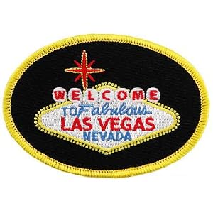 Welcome To Fabulous Las Vegas Sign Embroidered Patch Iron-On Nevada Casino Souvenir Emblem