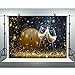 FHZON 10x7ft Golden Shiny Photography Backdrops Clock Glass Bokeh Background Party Theme Wallpaper Photo Booth Props GYFH760