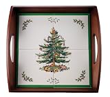 Spode Christmas Tree Wood 4-Tile Tray