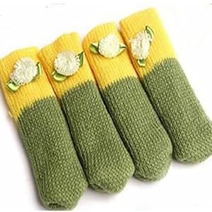 Green/Yellow Chair Leg Socks