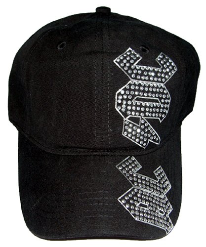 ACDC AC/DC Music Band Hat - Black Rhinestones Name Logo Baseball Cap
