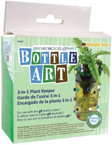 Generation Green Bottle Art 3-In-1 Plant Keeper Kit by Diamond Tech International