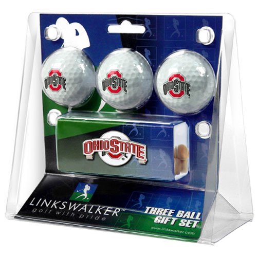 Ohio State Buckeyes Ncaa 3 Golf Ball Gift Pack W/ Hat Clip