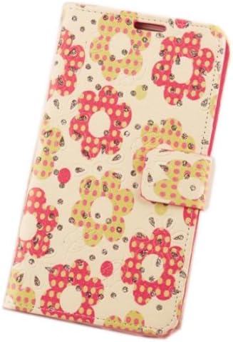 DE Cute Sunflower Samsung Note 3 III Leather Luxury Rhinestone Bling Diamond Case New Pattern 1 Flower With Diamond Flash Glitter Atmosphere Deluxe Folio Leather Flip Case Protective Cover Stand Case With Credit Card Slot for Samsung Galaxy Note 3 III N9000