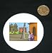 3 button / pin printed with curious, historic, asia, monuments, minarets, india, tourists, eager