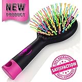 Detangling Hair Brush - Detangle Hair Effortlessly - For Wet Or Dry Hair - Kids & Adults - MONEY BACK GUARANTEE (Black)