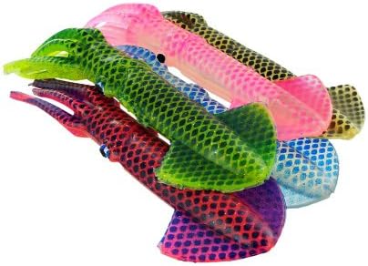 Moldcraft Squirt Squid Scaled - 9" - Blue Chartreuse/Blue