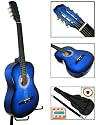 New Blue Acoustic Guitar W/ Accessories Combo Kit Beginners