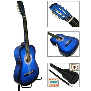 New Blue Acoustic Guitar W/ Accessories Combo Kit Beginners