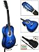 New Blue Acoustic Guitar W/ Accessories Combo Kit Beginners