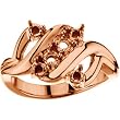 14K Rose Gold Mother's Ring - 6 Gemstone -- YOU CHOOSE THE COLORS!