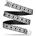 Buckle-Down Seatbelt Belt - Geometric Diamond2 Black/White/Black - 1.5